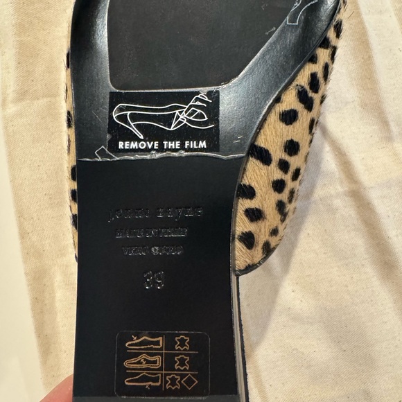 Jenni Kayne Pony Hair Leopard Print Mules EU 39 / US 9 **BRAND NEW** - Picture 4 of 8